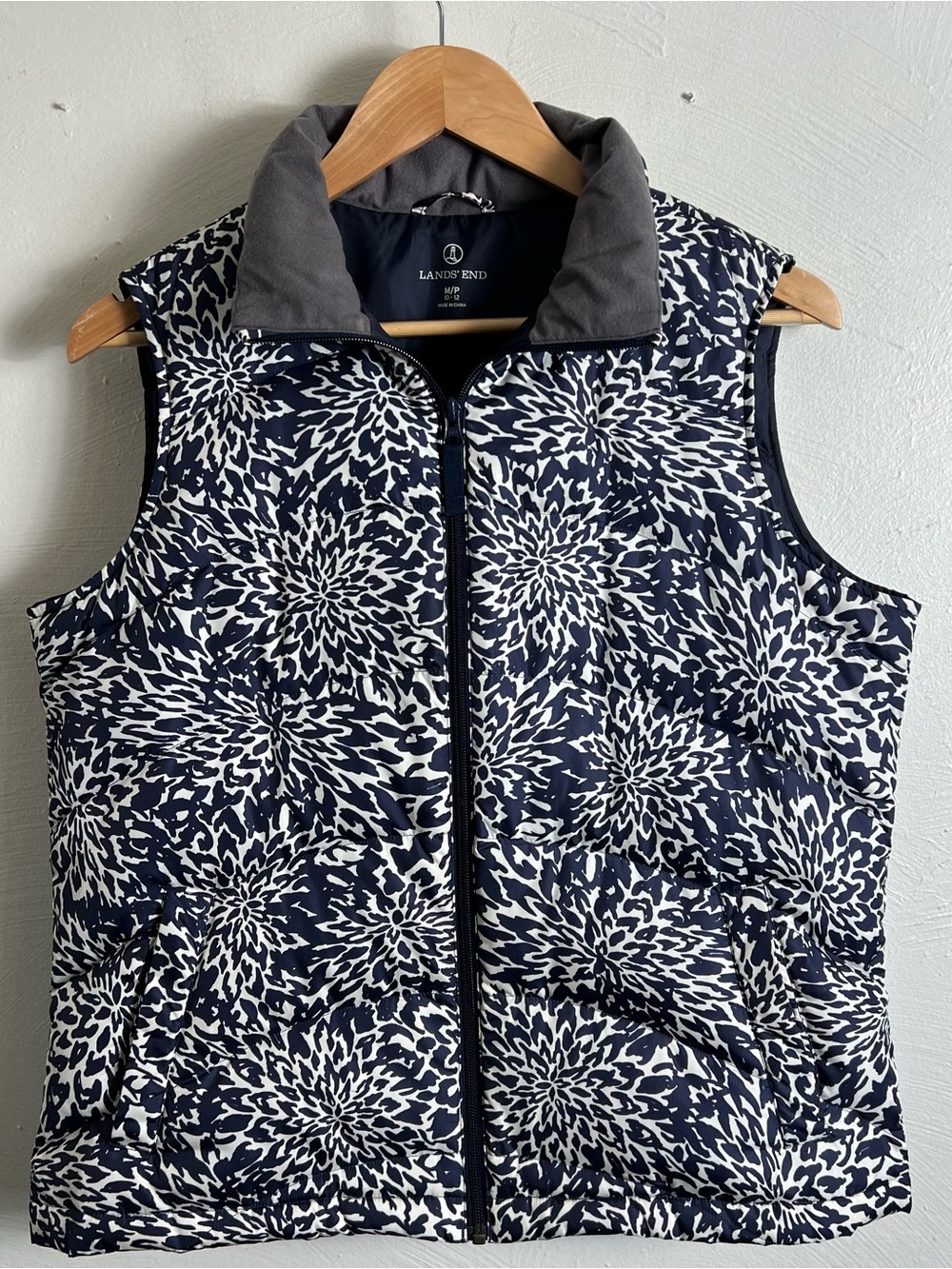 Lands End Down Puffer Vest Medium Petite